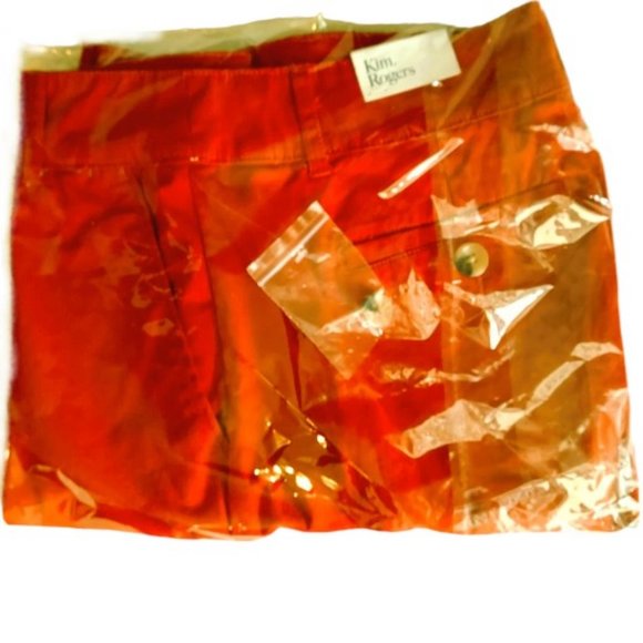 Kim Rogers Red Solid Twill Bermuda Shorts Size 6 NWT - Picture 5 of 6